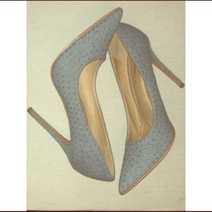 Shoe Republic LA Denim Studded Pumps